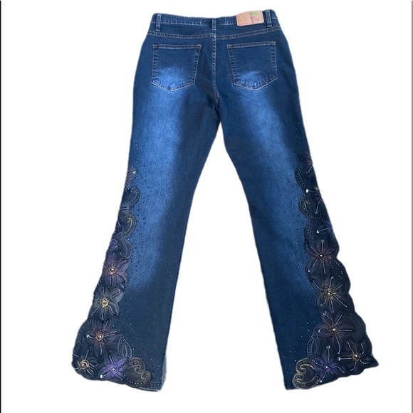 NWOT Sassy Thai Jeans Embellished Flare Jean - Picture 5 of 7